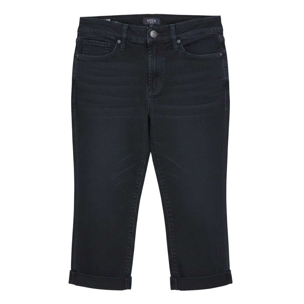 NYDJ‎ Marilyn Crop Black Jeans Lift Tuck Technology Womens Size 4P Stretch Cuff